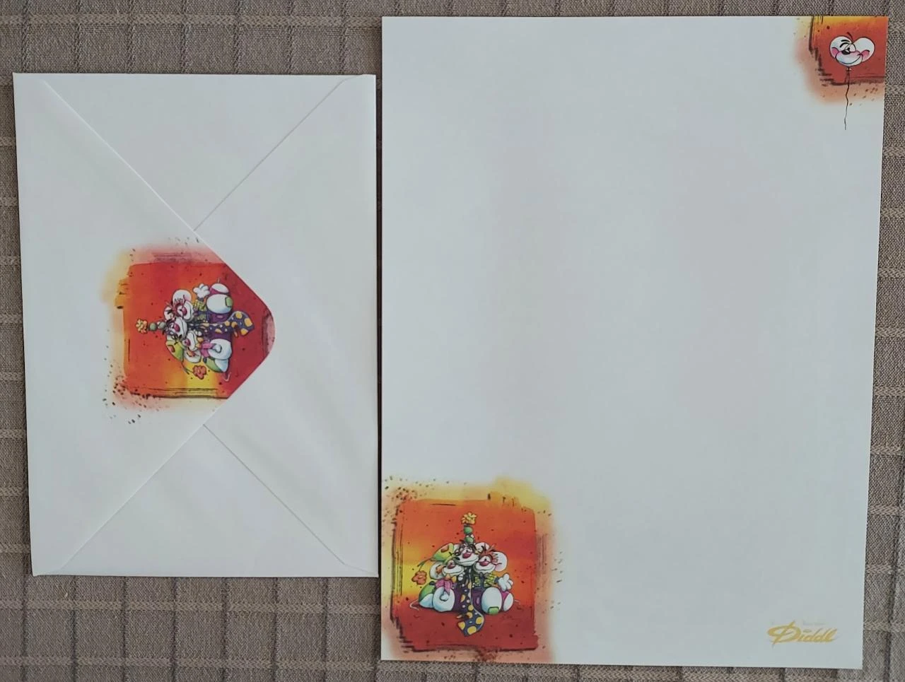 ** Diddl wit briefpapier + envelop nr 36 **